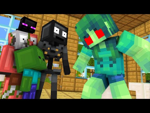 POOR BAD ZOMBIE MOTHER CHALLENGE Poor Baby Zombie - Monster School