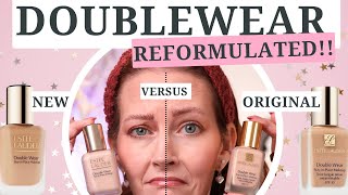 Reformulated Estee Lauder double wear foundation versus original formula - mature skin wear test