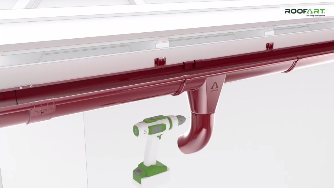 Exemplu de montaj tigla metalica cu suruburi ascunse si sistemul pluvial | RoofArt