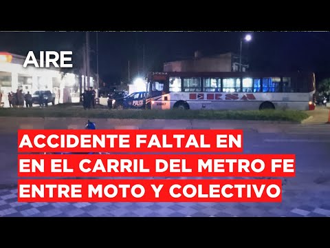 🔴 Accidente faltal en Blas Parera y Ruperto Godoy entre moto y colectivo 🔴