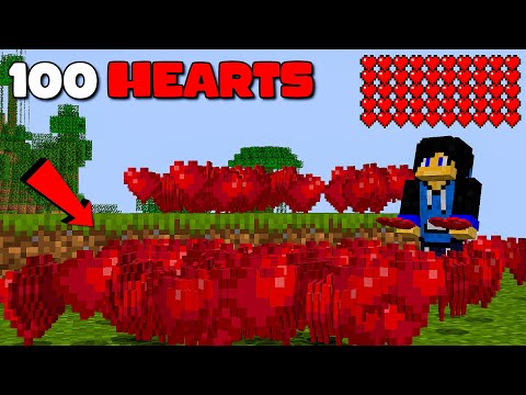 Insane Gamer Survives 100 Hearts in Minecraft!