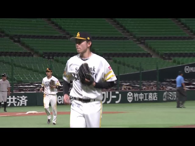 【ファーム】フォークボールで三振!! ホークス・川口冬弥 この回を3者凡退に抑える!! 2025年7月30日 福岡ソフトバンクホークス 対 くふうハヤテベンチャーズ静岡