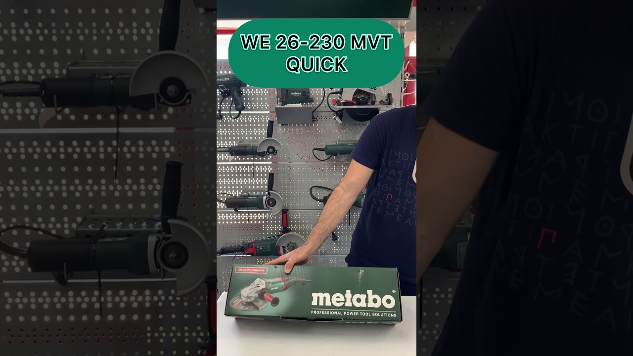 Метабо WE 26-230 MVT Quick флекс 2600W 230mm – видео