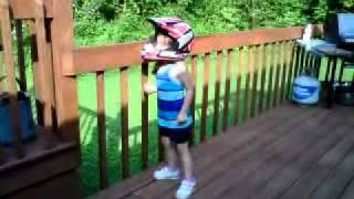 Retarded child helmet test