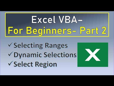Excel VBA Intro to Selecting Ranges