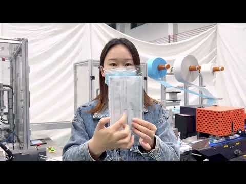 High end 3ply mask machine with safety cover and packaging system. 130-160pcs/min