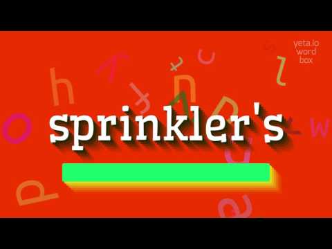 HOW TO SAY SPRINKLER'S? #sprinkler's