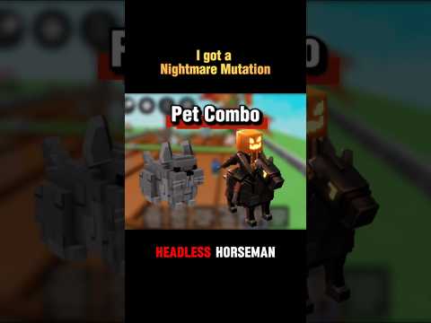 I got Nightmare Mutation | The Chinchilla and Headless Horseman Pet Combo  #growagarden