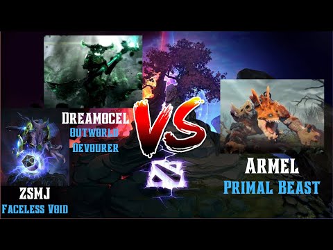 Mid Dreamocel [Outworld Devourer] & Carry ZSMJ [Faceless Void] Against Mid Armel [Primal Beast]