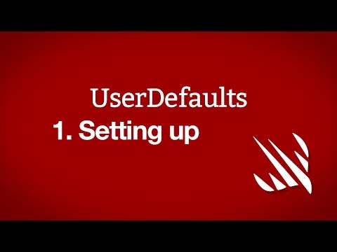 Setting up – UserDefaults, part 1