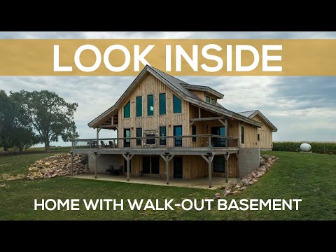 Timber home with walk-out basement