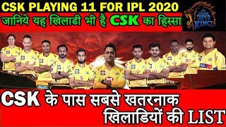 CSK Playing 11 IPL 2020 | CSK Squad IPL 2020 | CSK Players list and Replacement IPL 2020  Chennai |