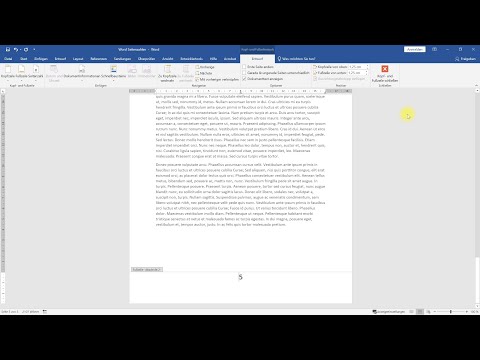 Seitenzahlen ab Seite 5 – Word-Tutorial