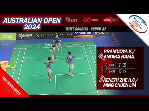 Australian Open 2024| Pramudya / Andika vs Kenneth / Ming | R32 MD Full Highlights