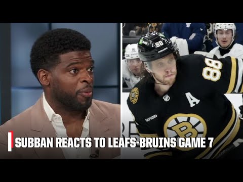 David Pastrnak is a LEADER 👏 PK Subban reacts to Maple Leafs-Bruins Game 7 | NHL on ESPN