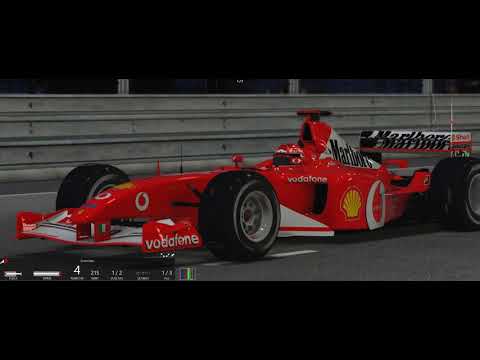 Marina bay Singapur: Ferrari f1 2018 vs Ferrari F2002