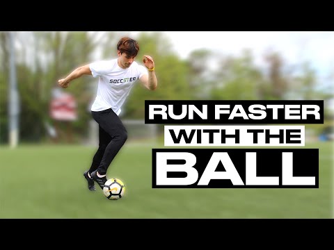 How To Run Faster With The Soccer Ball | Dribble a football with speed | Tutorial