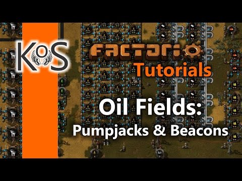 Factorio Tutorials: Setting Up an Oil Field | Pumpjacks & Beacons