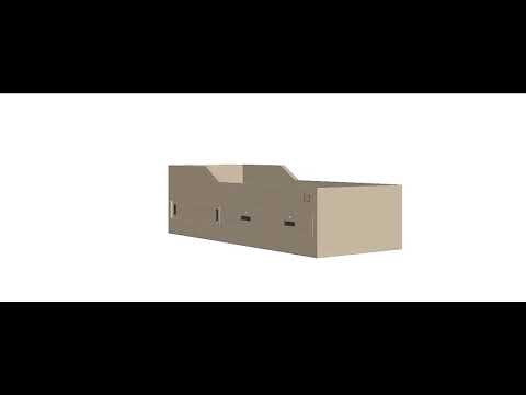 SANYON Cruise Furniture Aluminum Single Bed with Drawers and Door-1968Width-SYB-019