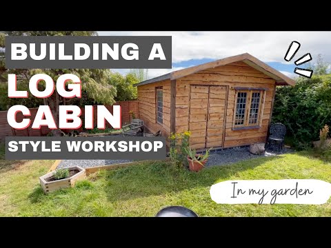 Building a log cabin style workshop in my garden, in 25 minutes