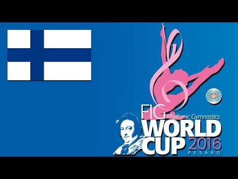 Finland Group Final 6 Clubs 2 Hoops Rhythmic Gymnastics World Cup 2016 Pesaro
