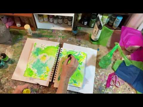 Drizzle & Splatter With Acrylic Inks:  How to make an Abstract Background
