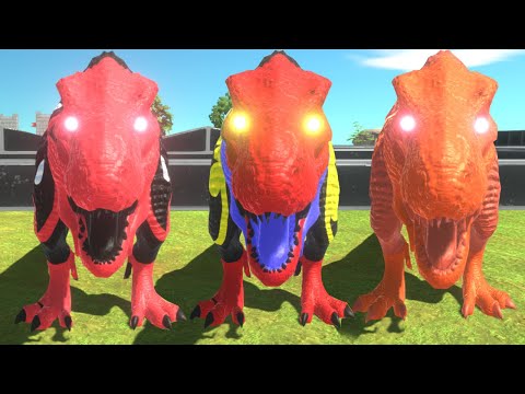 3 MARVEL DC T-REX DEATH RUN - Animal Revolt Battle Simulator