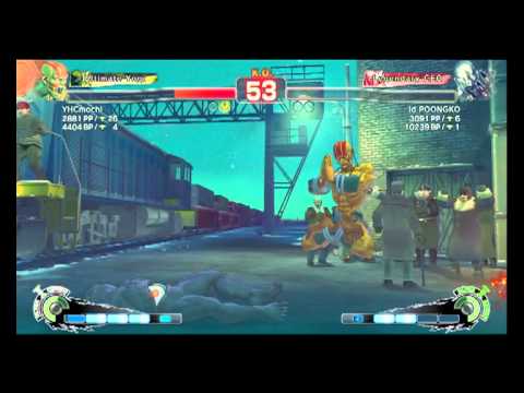 Super Street Fighter 4 AE \\\  YHCmochi (DHALSIM) vs (SETH) id POONGKO \\\