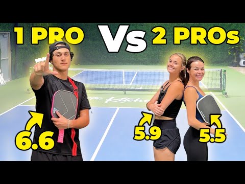 Can 1 Man BEAT 2 FEMALE Pro Pickleball Players?