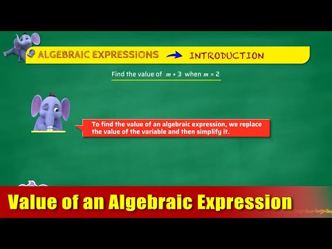 G6 - Module1 - Introduction - Value of an Algebraic Expression | Appu Series | Grade 6 Math Learning