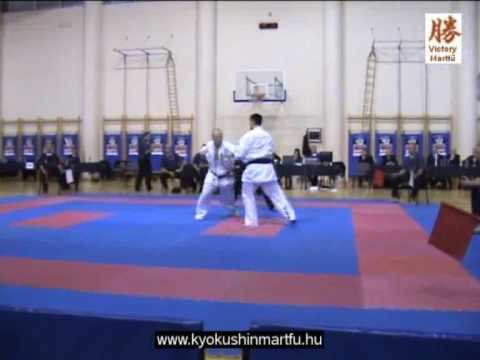 Búzás Gábor horvát ellenfelével küzd