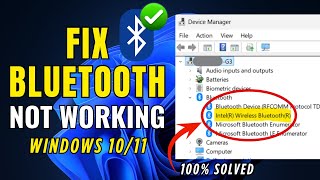 Download the video "Bluetooth Not Working or Not Detected in Windows 10/11 | 100% Solved"