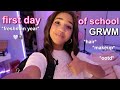 FIRST DAY OF FRESHMAN YEAR GRWM Hair Makeup Mini School Haul Ootd