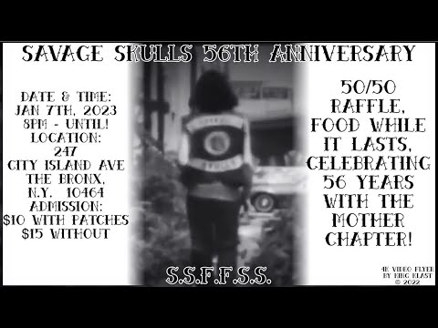 Savage Skulls 56th Anniversary 4k Video Flyer