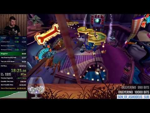 Sly Cooper quadfecta speedrun in 18:42:20