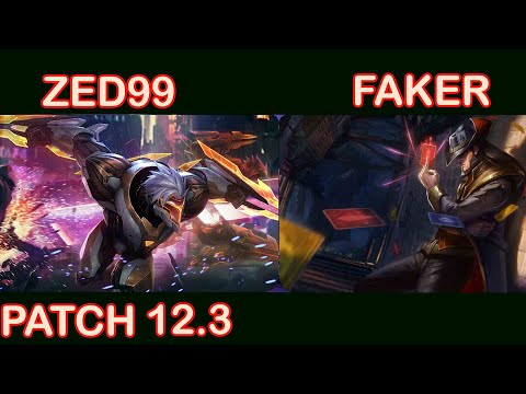 ZED99 PLAYS ZED VS TWISTED FATE - KR CHALLENGER PATCH 12.3