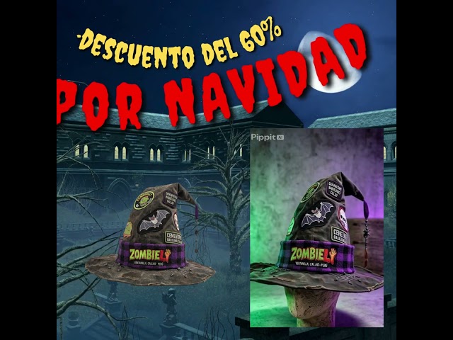 Vídeo relacionado con Aomig Sombrero de Bruja Halloween Marrón de Cuero, Plegable Wizard Accesorio de Cosplay para Fiestas de Disfraces, Halloween y Carnaval