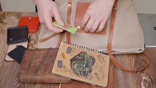 Двокольорова сумка жіноча з натуральної шкіри Vintage 22304 бежево-коричнева