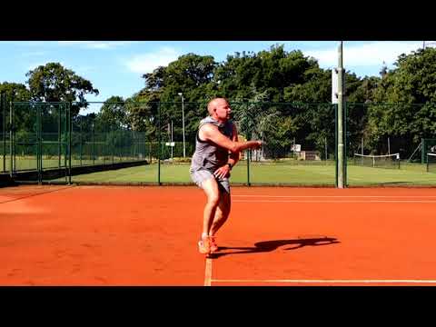 Attacking Forehand Down the Line Drill - Starting from the Singles Line. A good workout also! 😅🎾