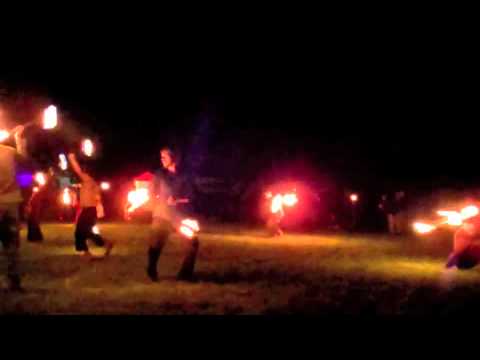 Kyle Charlton, Kory, and many other fire spinners at F.L.A.M.E. festival