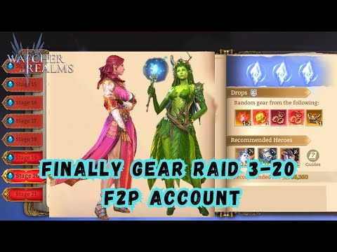 Watcher Of Realms| Gear Raid 3-20 (F2P Account)