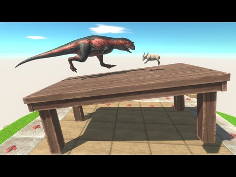 Battle on a moving wooden table - Animal Revolt Battle Simulator