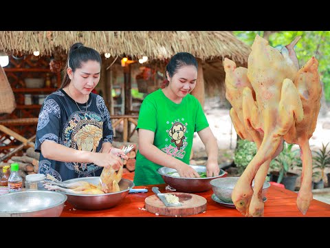 Cook 3 chicken - Braise chicken dipping spicy sweet chili sauce - Easy and yummy braise chicken