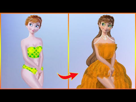 Glow Up || Frozen: Anna Transforms Into A Prom Style