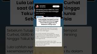 Curhatan Terakhir! Lula Lahfah Ungkap GERD Kambuh, Overthinking hingga Takut Meninggal