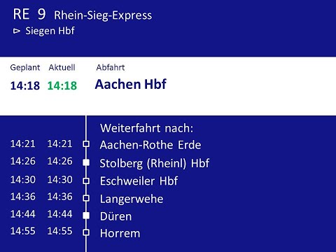 [DB Regio NRW] Ansagen RE9 RSX Aachen - Siegen