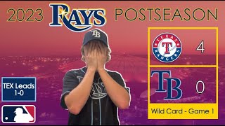 Rays look terrible to begin the Playoffs | Rays vs Rangers, 2023 A.L. Wild Card Game 1