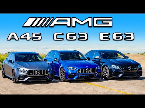 Nuevo AMG C63 vs E63 vs A45: ARRANCONES