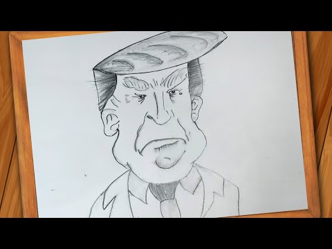 Caricature of Donald Trump || How to draw American...