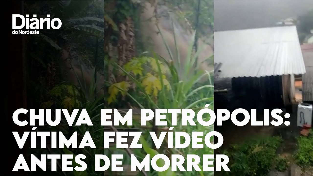 Imagem da notícia: Vítima de desastre em Petrópolis enviou vídeo mostrando chuva à esposa antes de morrer